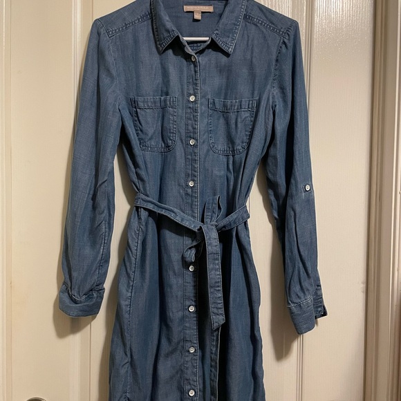 Banana Republic Blue Long Sleeve Dress - Picture 1 of 4